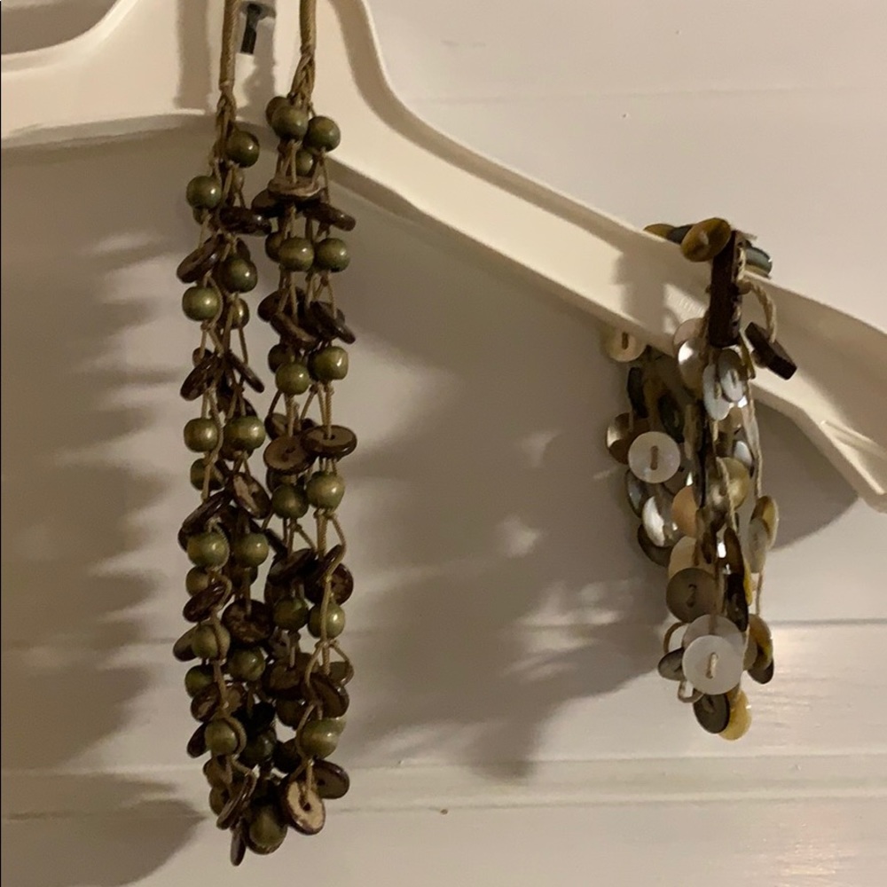 Vintage button necklace and matching bracelet
